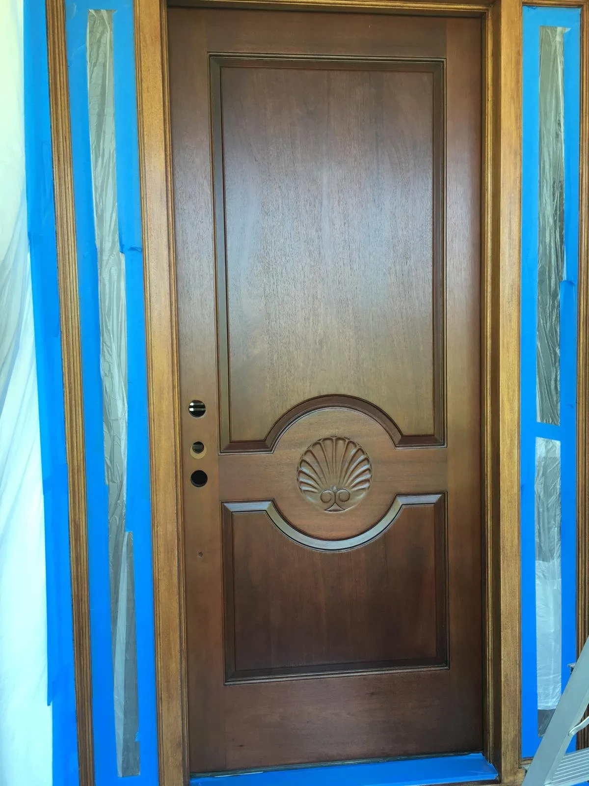 Front Door Restoration — before refinishing