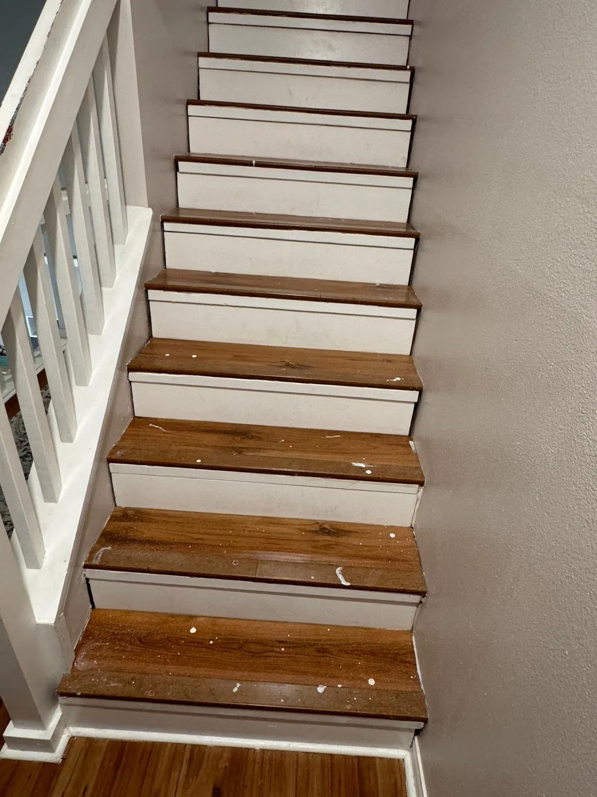 Staircase Refinishing — before refinishing